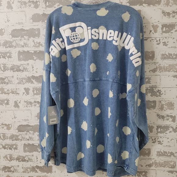Disneyland Adult Size XL Bleach Spotting Design Long Sleeve Spirit Jersey New - Picture 3 of 5